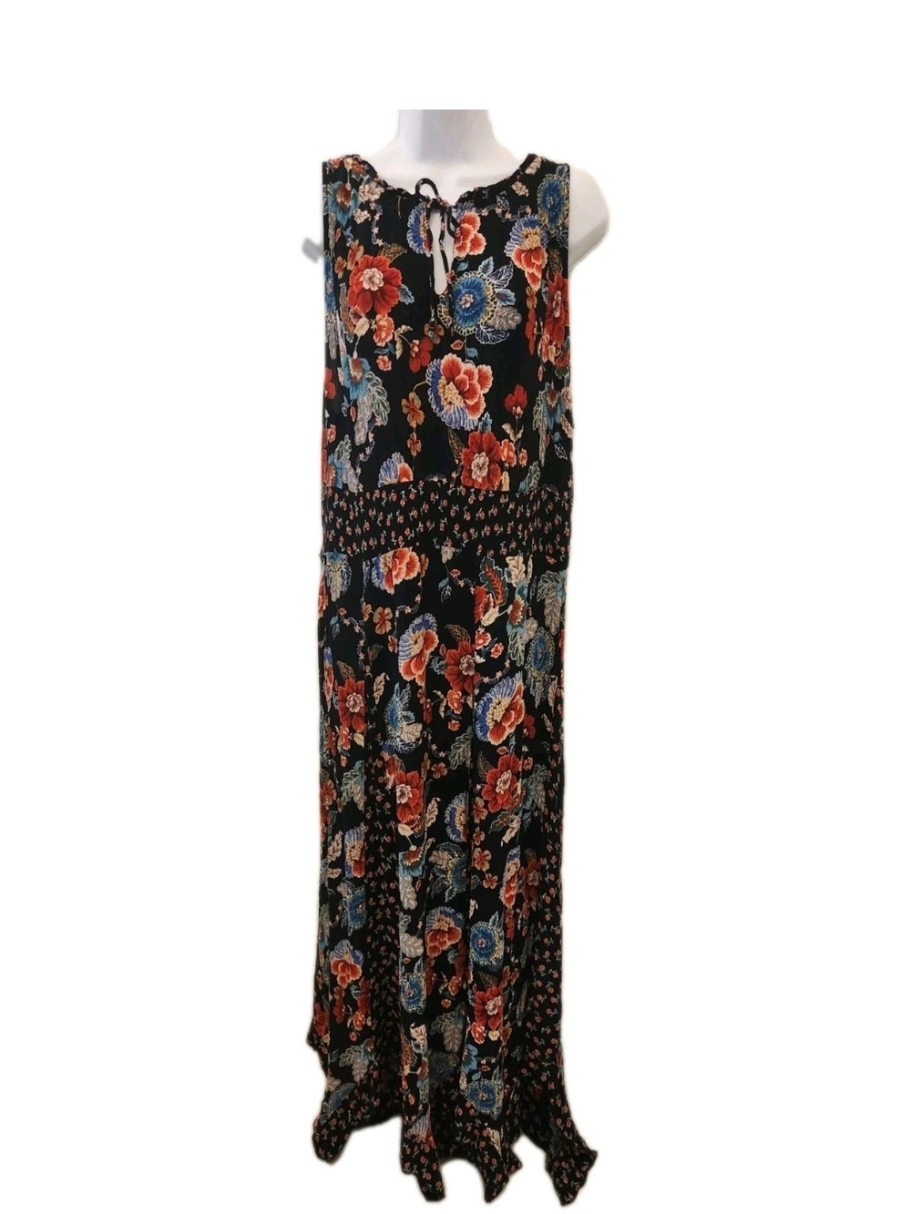 Bila Boho Navy Floral Maxi Dress